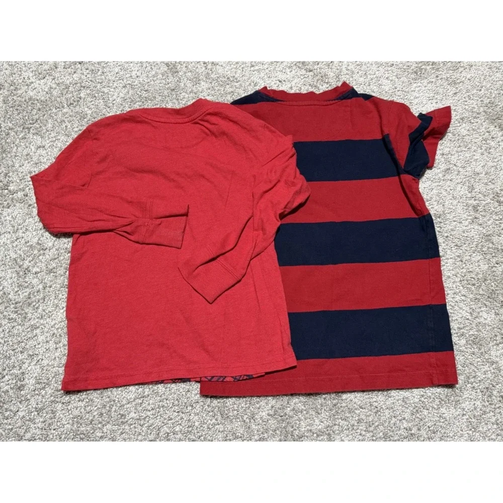 Lot Of 5 Toddler Boys Short & Long Sleeves Flannel Multi Brands Size 4/5 - Picture 5 of 7